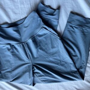 Women's Blue High-Waisted Activewear Pants